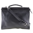 thumbnail image 1 of Pre-Owned FENDI Peekaboo Business Bag Seria 2WAY Shoulder Calf Made in Italy Black 2way A4 Open Men's (Fair), 1 of 10
