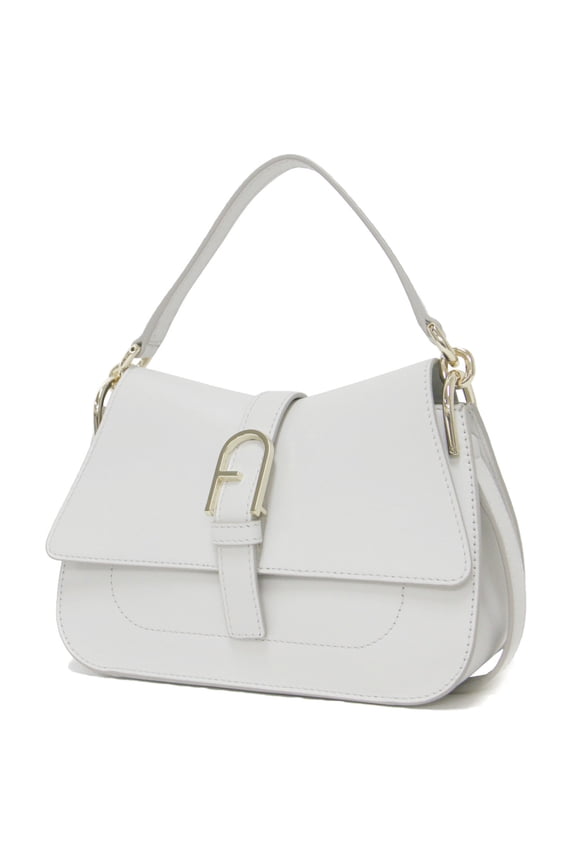 Pre-Owned FURLA Shoulder Bag Light Gray Handbag Calf Leather 24SS Women's (Good)