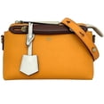 thumbnail image 1 of Pre-Owned Fendi 2way visor way orange white brown 8BL145 leather FENDI shoulder bag handbag pochette studs ladies (Good), 1 of 10