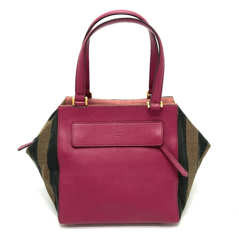 Pre Owned Fendi 8BN251 Pecan Bag Duffle Bag Hand Bag Brown x Purple Based Good Walmart
