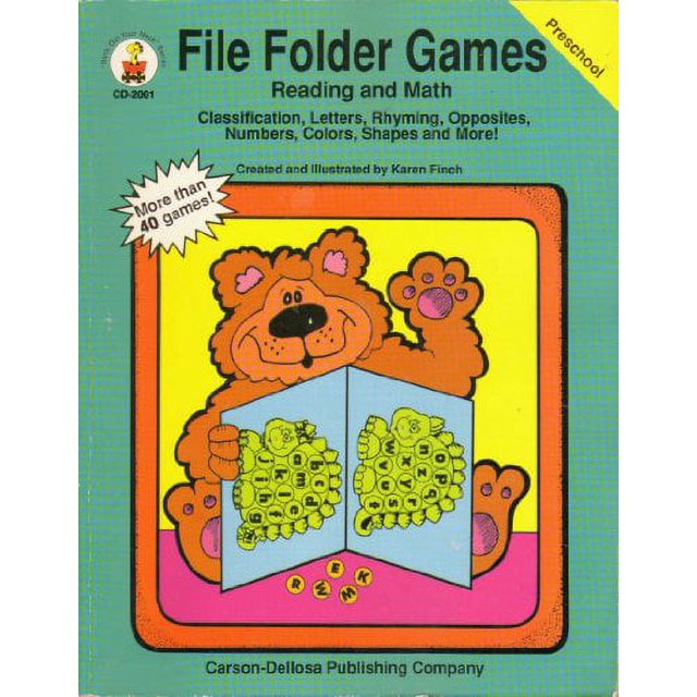 PreOwned File Folder Games Reading and Math Preschool