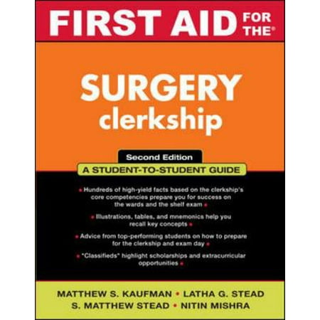 First Aid for the Surgery Clerkship (First Aid Series) [Paperback - Used]