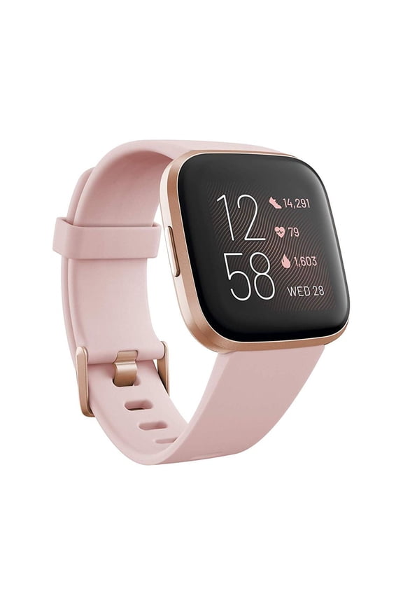 Pre-Owned Fitbit Versa 2 Health & Fitness Smartwatch (Petal / Copper Rose Aluminum)