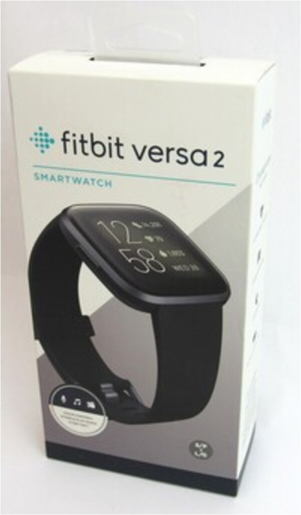 Pre-Owned Fitbit Versa 2 FB507BKBK Fitness Smartwatch with Silicone Band - Black-Carbon - One Size - image 1 of 1