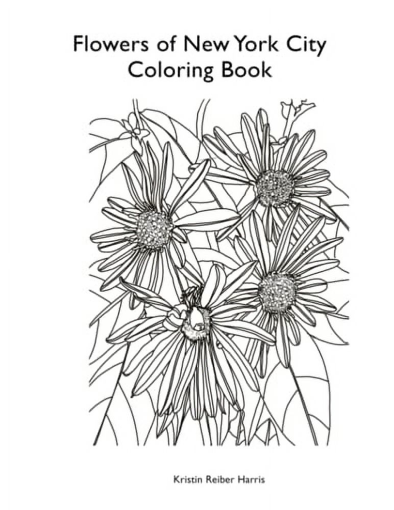 PreOwned Flowers of New York City Coloring Book Nature Coloring Books