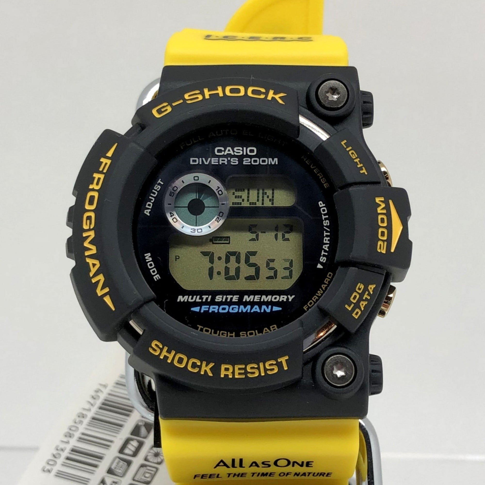 Pre-Owned G-SHOCK CASIO Casio Watch GW-204K-9JR Dolphin/Whale FROGMAN Tough  Solar Digital Resin Titanium Black Yellow Men's Mikunigaoka Store ...