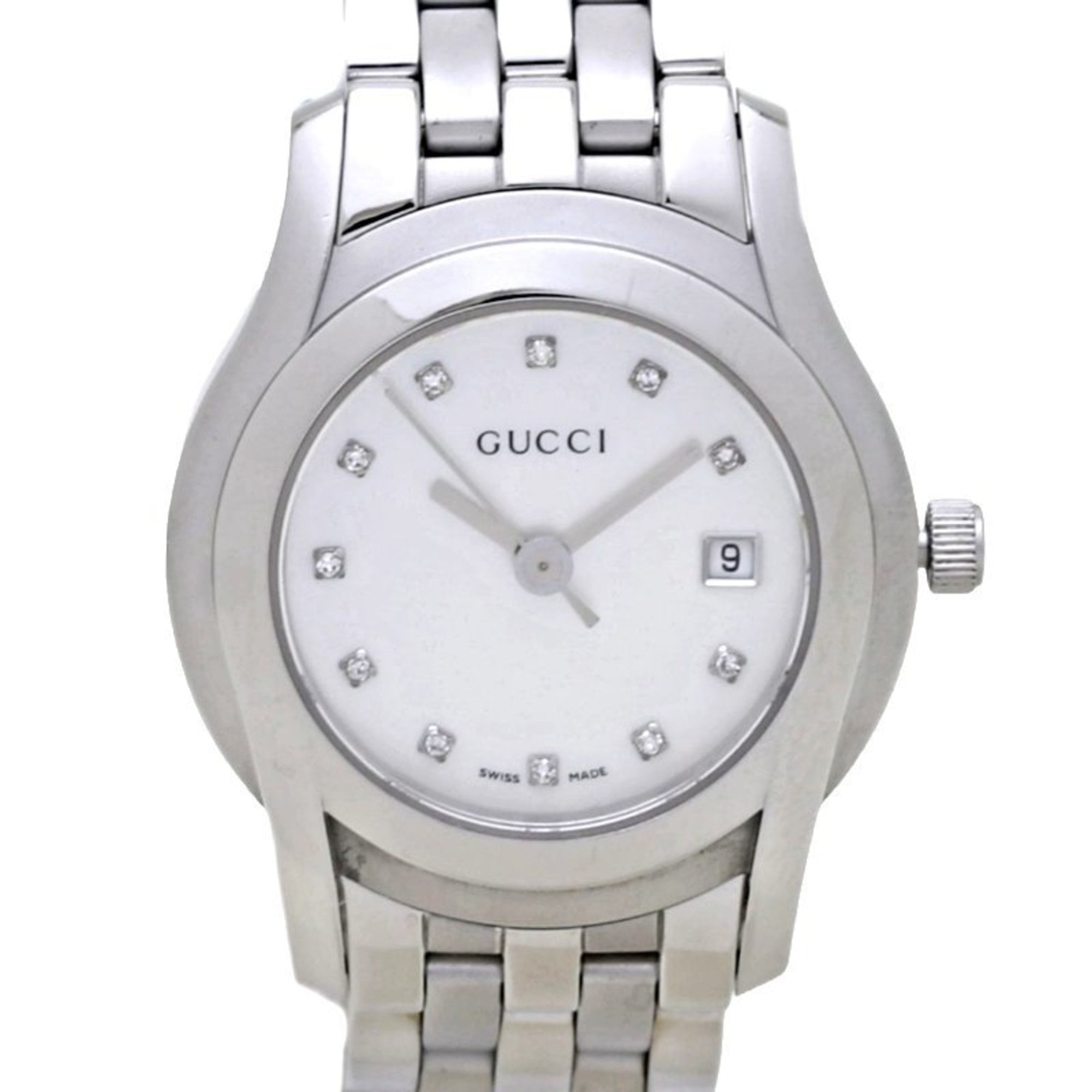 Pre-Owned GUCCI G-Class YA055501 5500L Stainless Steel Ladies 