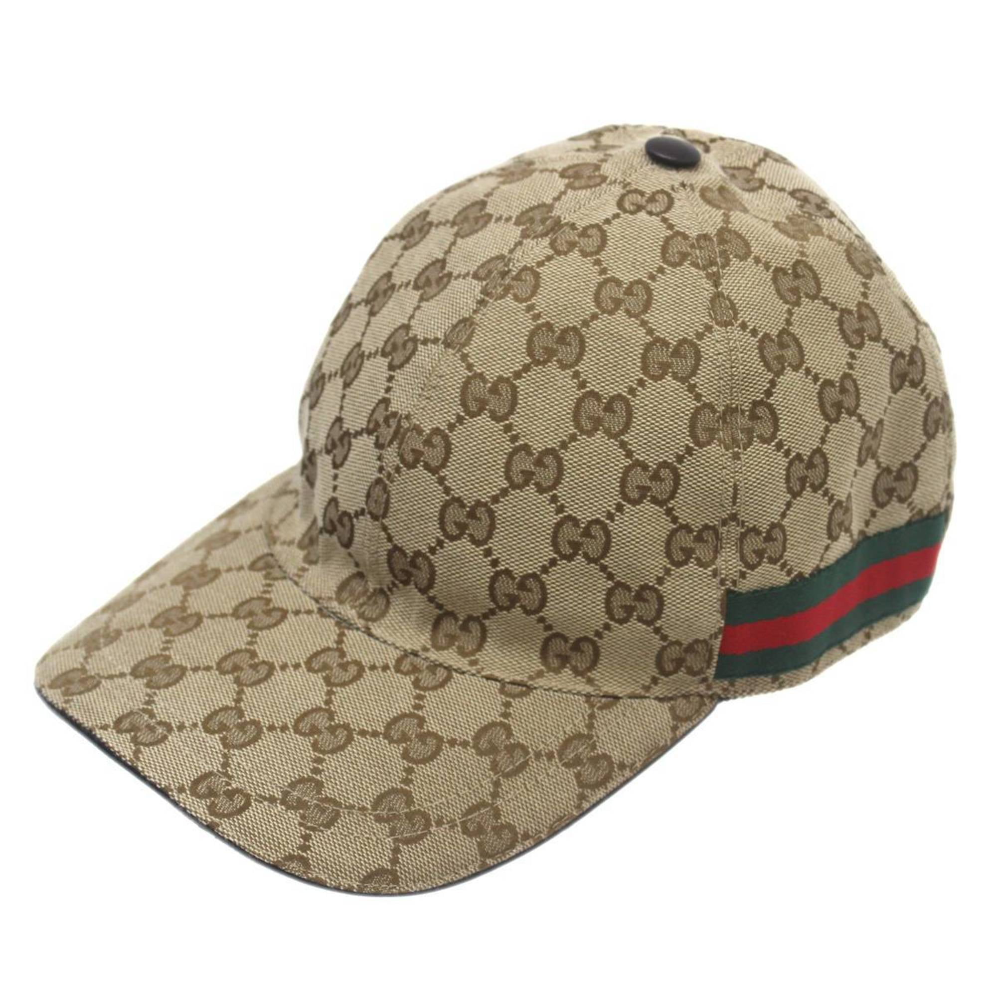 未使用品 GUCCI OFF THE GRID キャップ ゴールド M58cm Pre-Owned GUCCI GG Canvas Baseball Cap, Size M, 58cm, 200035