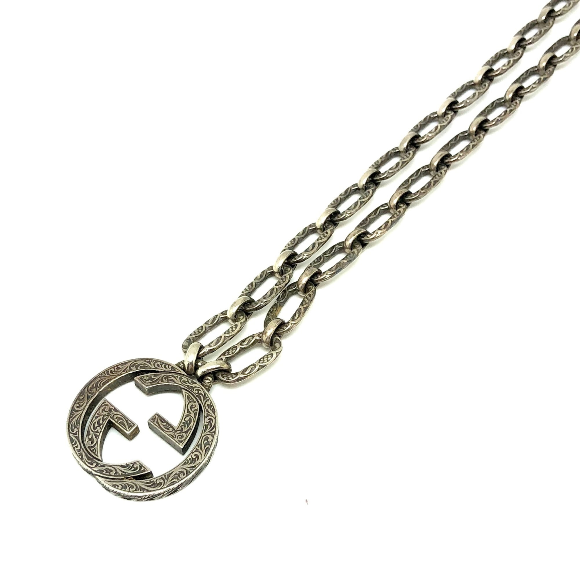 Pre-Owned GUCCI Gucci interlocking G necklace 524890 Ag925 SILVER silver  men (Like New)