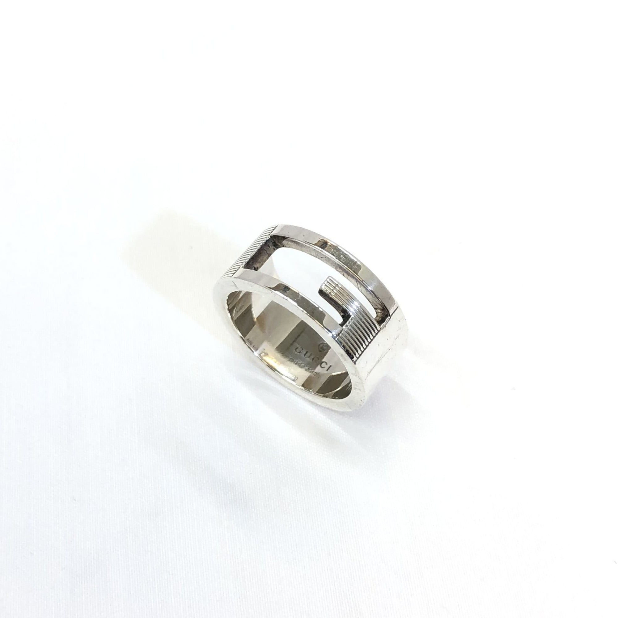 Pre Owned GUCCI Gucci ring G open silver Ag925 sterling about 8.5 women s men s Good Walmart