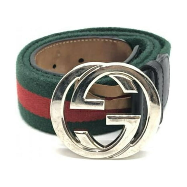 Pre-Owned GUCCI Interlocking Sherry Line Web Belt 34 inches 411924 ...