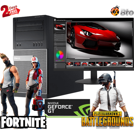 Pre-Owned Gaming Dell Desktop Computer MT PC Core i7 CPU 8GB Ram, 1TB HDD, New 20" LCD, NVIDIA GT 730, Keyboard & Mouse, WiFi, DVD, Win10 Home (Refurbished)