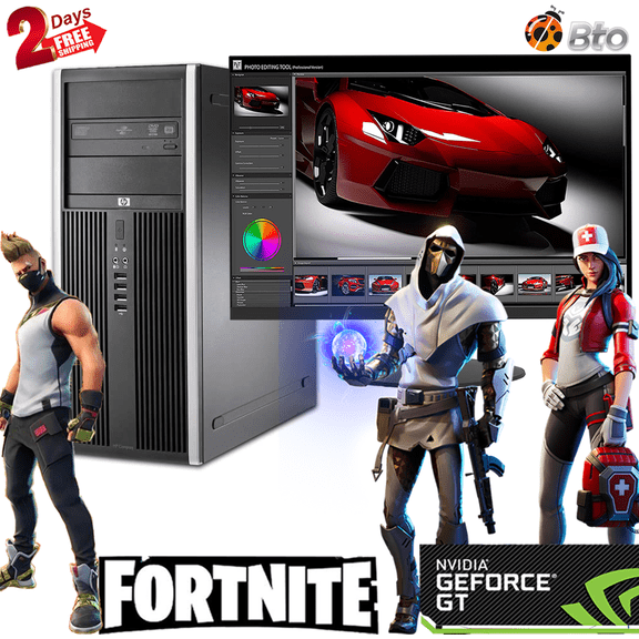 Gaming HP Desktop Computer MT PC Core i5 CPU 8GB Ram, 500GB HDD, New 19" LCD, NVIDIA GT 1030, Bto Keyboard & Mouse, WiFi, Bluetooth, DVD, Win10 Home