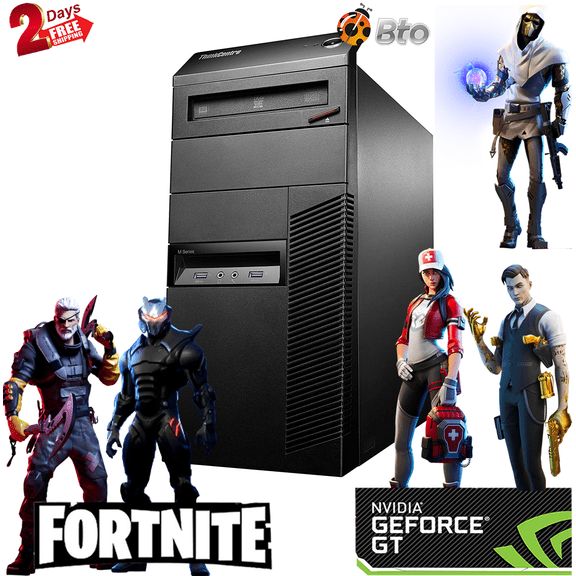 Gaming Lenovo Desktop Computer MT Core i5 CPU 16GB Ram, 120GB SSD, 500GB HDD, NVIDIA GT 1030, Keyboard & Mouse, WiFi, Bluetooth, DVD, Win10 Home PC