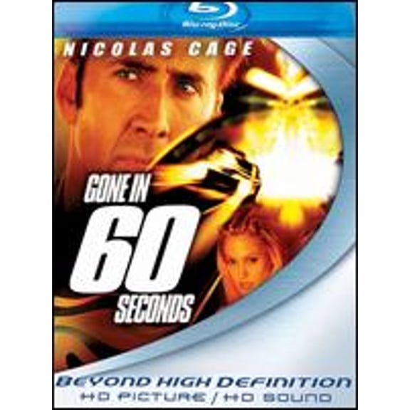 Pre-Owned Gone in 60 Seconds Blu-ray, Action Chase Movie, Directed by Dominic Sena