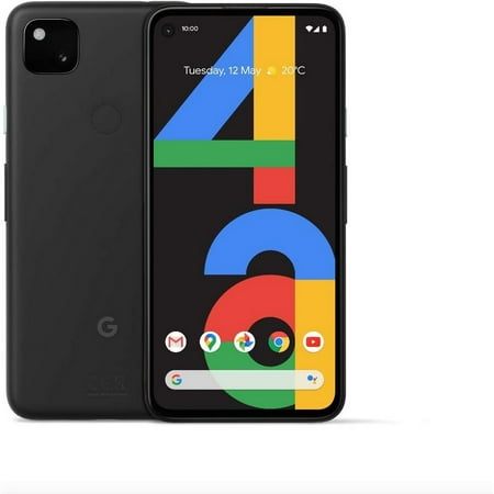 Restored Google Pixel 4a Smartphone, Fully Unlocked,128 GB Storage + 6 GB RAM, Just Black (Refurbished)