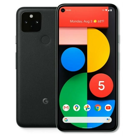 Pre-Owned Google Pixel 5, Fully Unlocked | Black, 128 GB, 6.0 in Screen | GD1YQ
