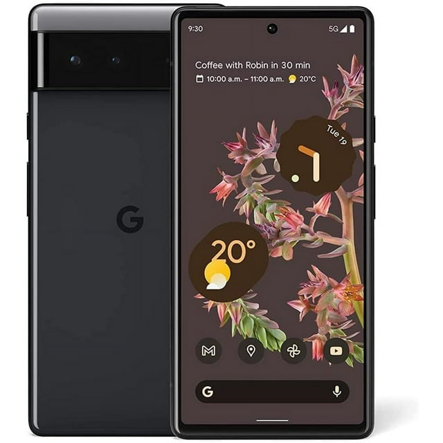 Pre-Owned Google Pixel 6 5G Android Phone with Wide and Ultrawide Lens 128GB Stormy Black (T-Mobile) (Like New)