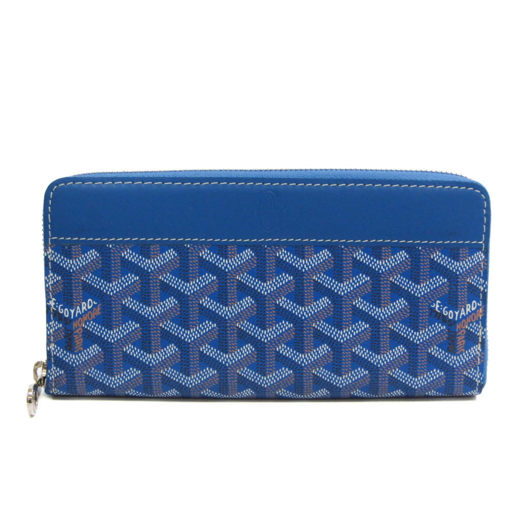 Blue Goyard Matignon APM ZIP GM 10 Leather Wallet Used in Bahrain at BHD 976 Rating 5