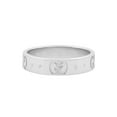 thumbnail image 1 of Pre-Owned Gucci 18K White Gold Icon GG Thin Band Ring Size 4.5 (Good), 1 of 1