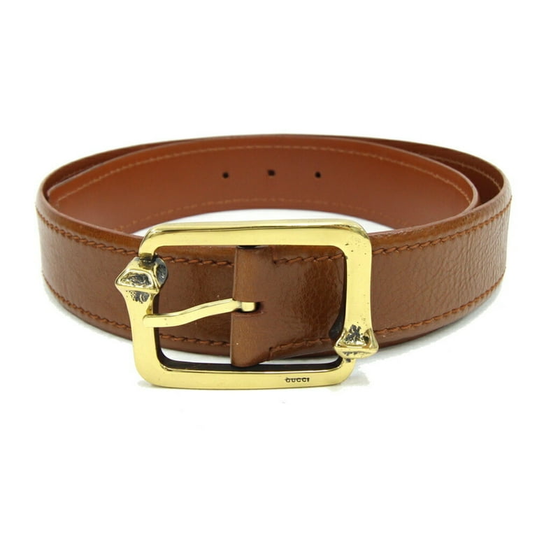 Pre Owned Gucci Belt 114652 Brown Leather Men s GUCCI Good Walmart