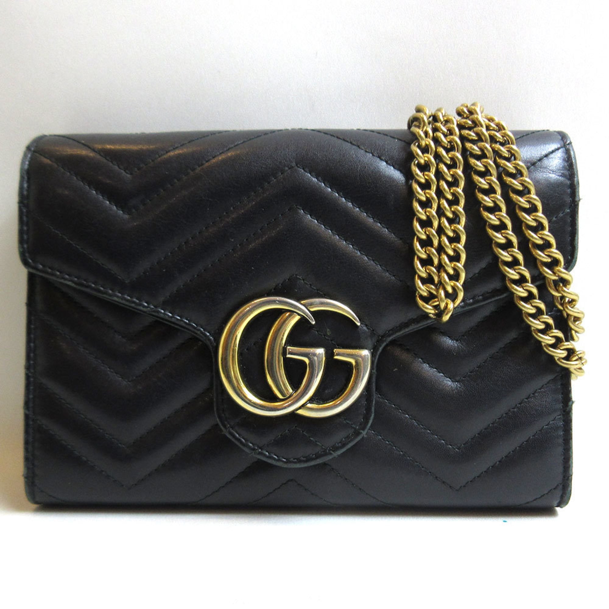 Gucci black gg discount marmont cellarius wallet bag