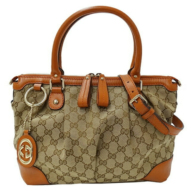 【関税&送料込】Gucci Bags Beige Pre-Owned Gucci GUCCI Bag Women's GG Canvas Handbag Shoulder