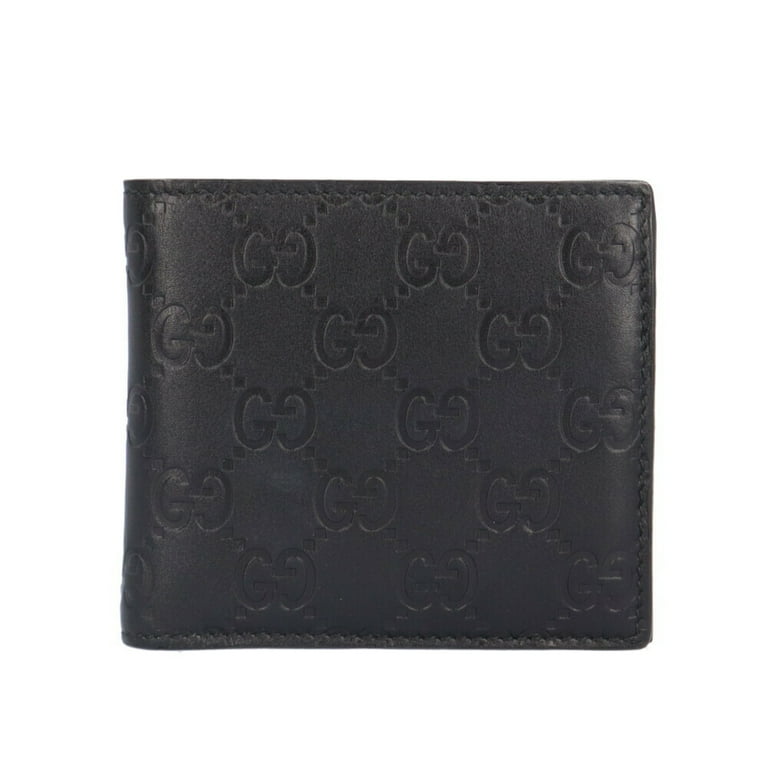 Pre Owned Gucci Guccissima Bi fold Wallet Leather 146228 0416 Unisex GUCCI Good Walmart