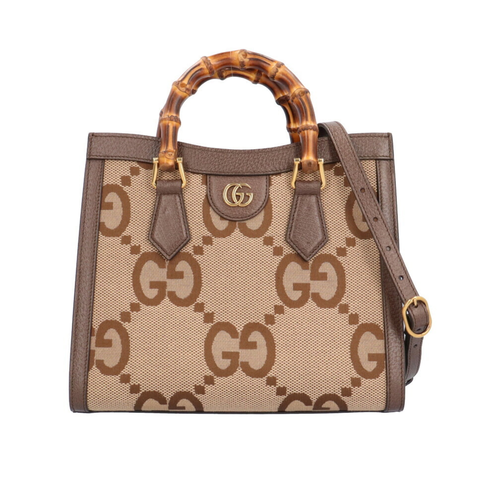 Pre-Owned Gucci Jumbo GG Bamboo Mini Tote Diana Shoulder Bag