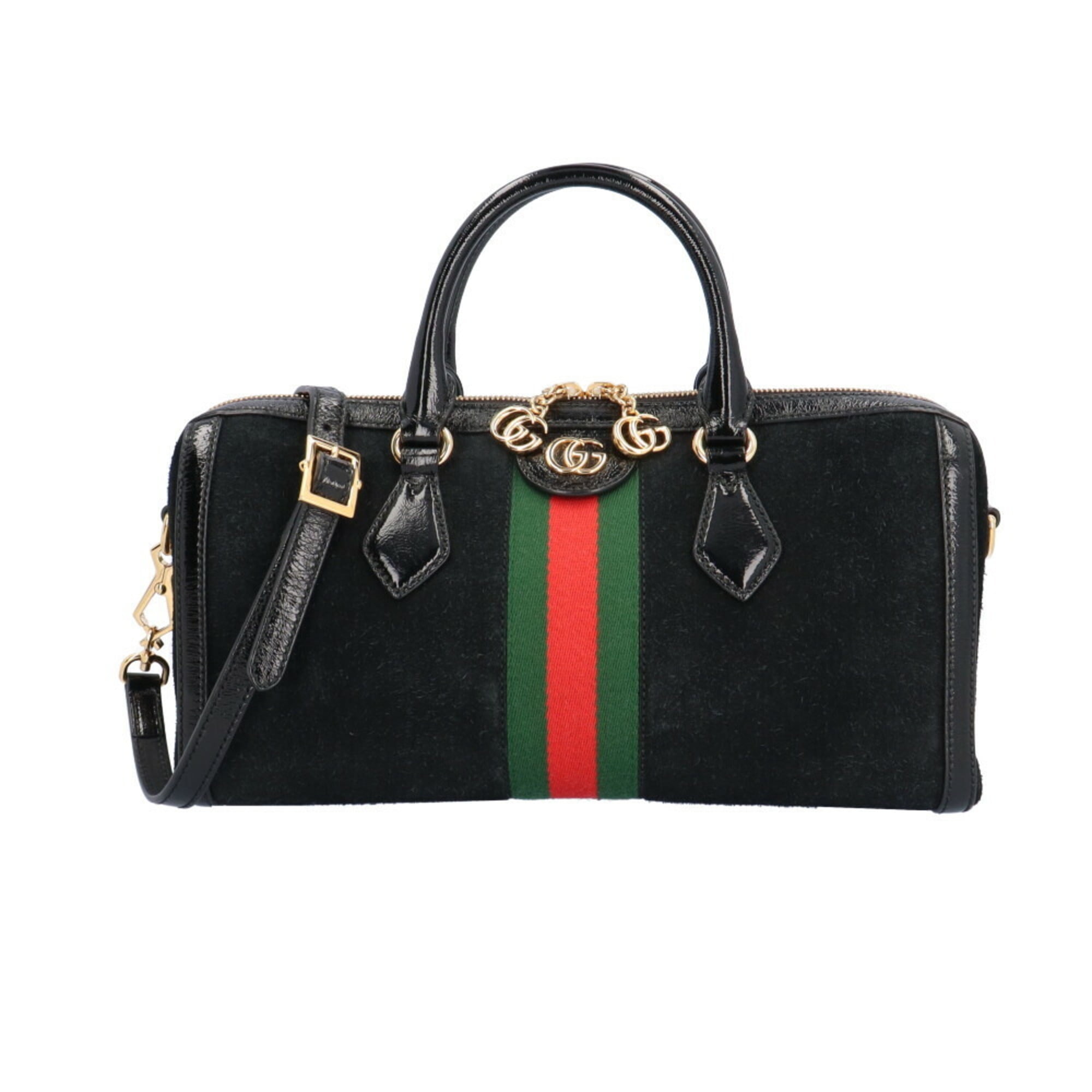 Pre-Owned Gucci Ophidia Shoulder Bag Suede 524532 493075 Black 