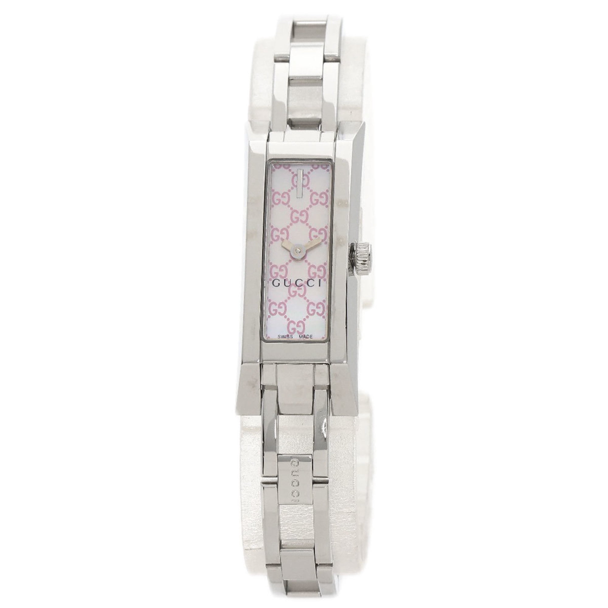 Pre-Owned Gucci 109 Square Face GG Dial Watch Stainless Steel/SS Ladies  GUCCI (Good) - Walmart.com