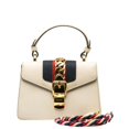 PreOwned Gucci Sylvie Handbag Shoulder Bag 470270 White Leather Women