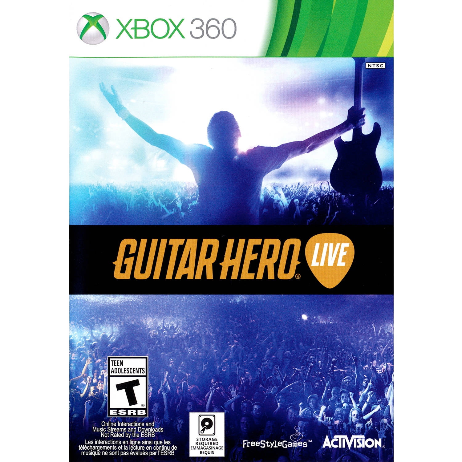 Guitar hero guitar on sale xbox 360 walmart