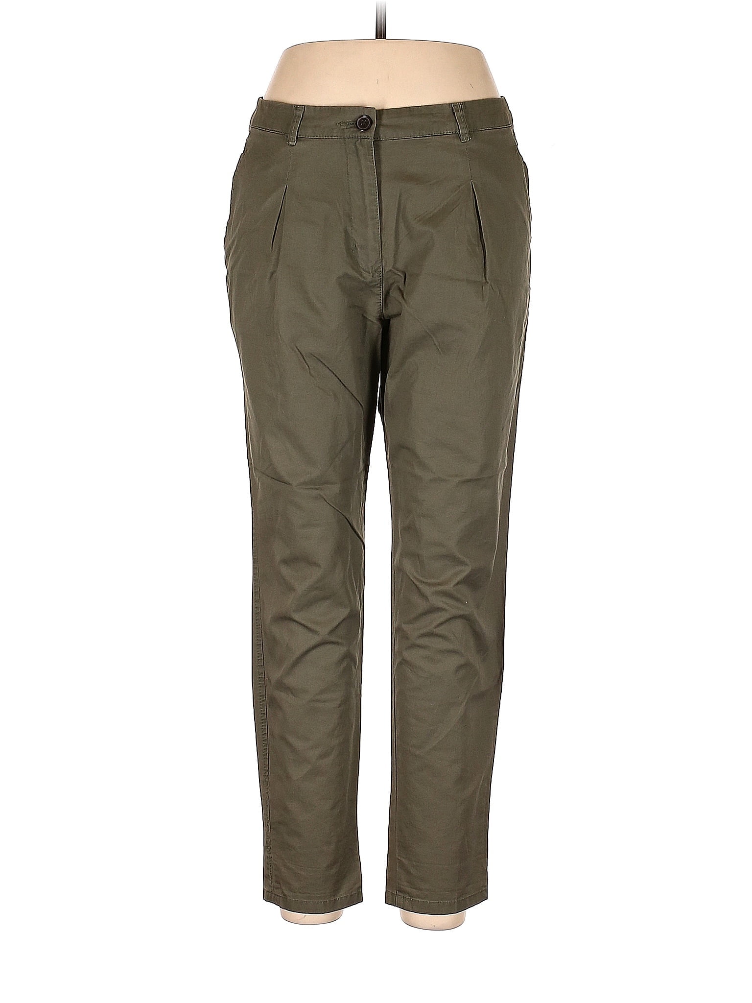 Pre-Owned Womens Khaki Pants Size 10 by H&M Jordan Ubuy
