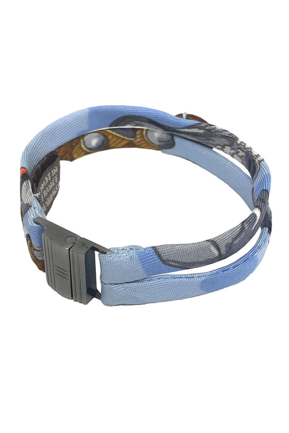 Pre-Owned HERMES Petit h bracelet silk H metal fittings light blue Hermes