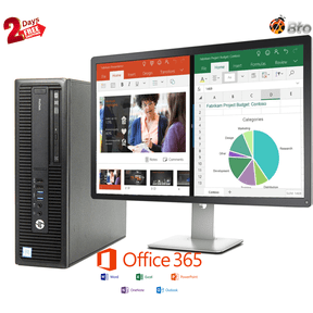 HP 600 G2 Desktop Computer SFF PC Core i5 (6th Gen.) CPU 16GB Ram, 1TB SSD, New 20" LCD, Office 365, Keyboard & Mouse, WiFi, DVD, Windows 11 Pro