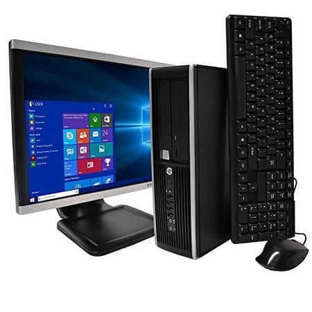 Pre-Owned HP Elite Desktop PC Computer Intel Core i5 3.1-GHz, 8 gb Ram, 1 TB Hard Drive, DVDRW, 19 Inch LCD Monitor, Keyboard, Mouse, Wireless WiFi, Windows 10 (Refurbished: Good)