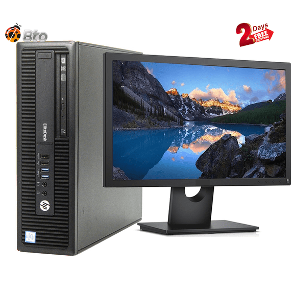 HP EliteDesk 800 G1 SFF Desktop Computer Core i7-4th, 16GB Ram, 1TB SSD, New 20"LCD, Keyboard & Mouse, WiFi, Bluetooth, Win10 Pro