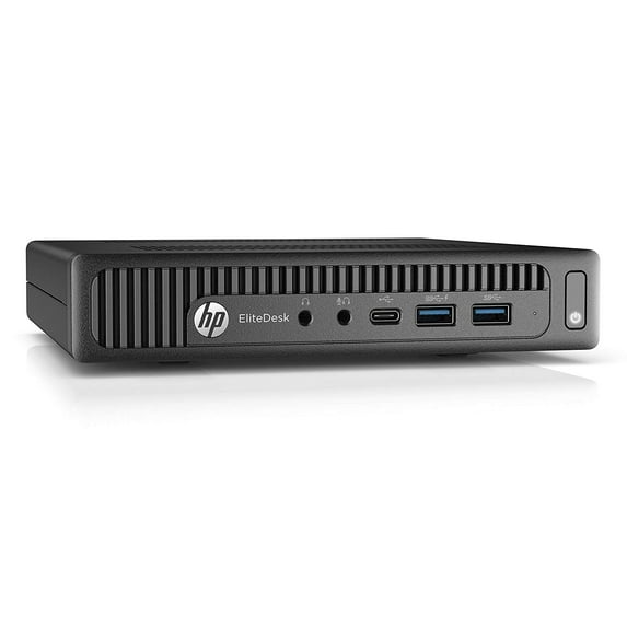 Pre-Owned HP EliteDesk 800 G2 Desktop Mini PC, Intel Core i5 6500T 2.5Ghz, 16GB DDR4 RAM, 256GB SSD Hard Drive, USB Type C, Windows 10 Pro