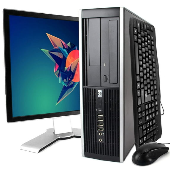 Pre-Owned HP EliteDesk 8300 Desktop Computer PC, Intel Quad-Core i5, 2TB HDD, 8GB DDR3 RAM, Windows 10 Pro, DVW, WIFI, 19in Monitor, USB Keyboard and Mouse
