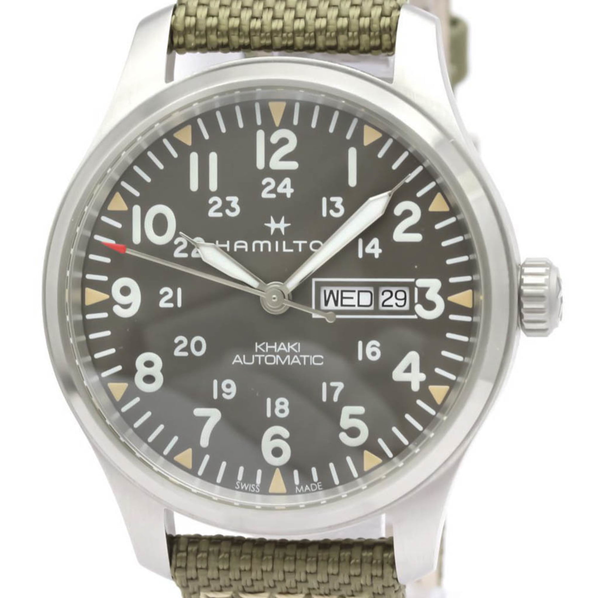 Pre Owned Hamilton Automatic Stainless Steel Men s Sport Khaki