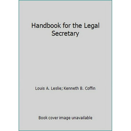 Pre-Owned Handbook for the Legal Secretary (Hardcover) 0070372772 9780070372771