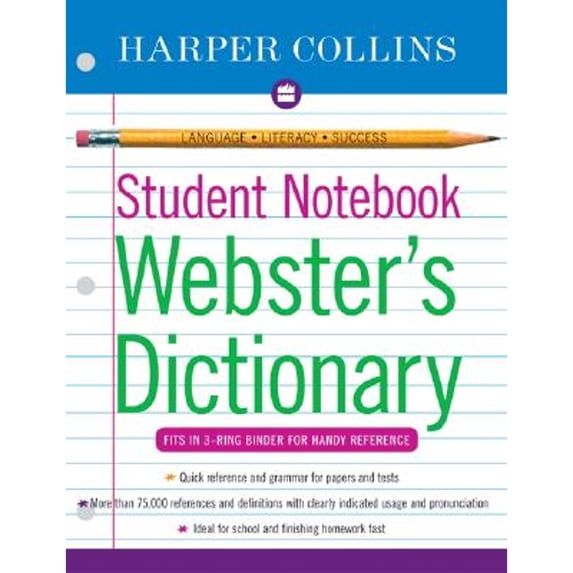 Pre-Owned HarperCollins Student Notebook Webster's Dictionary (Paperback) 0060595442 9780060595449