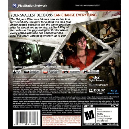 Pre-Owned Heavy Rain Sony Playstation 3 Item and Box Video Game