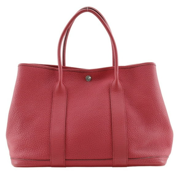 Pre-Owned Hermes Garden Party PM Tote Bag Negonda Made in France 2015 Pink T Handbag A4 Snap Button Ladies (Good)