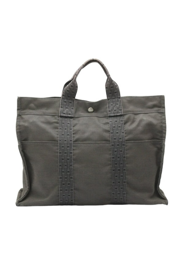 Pre-Owned Hermes HERMES Bag Air Line Canvas Tote MM Grey (Fair)