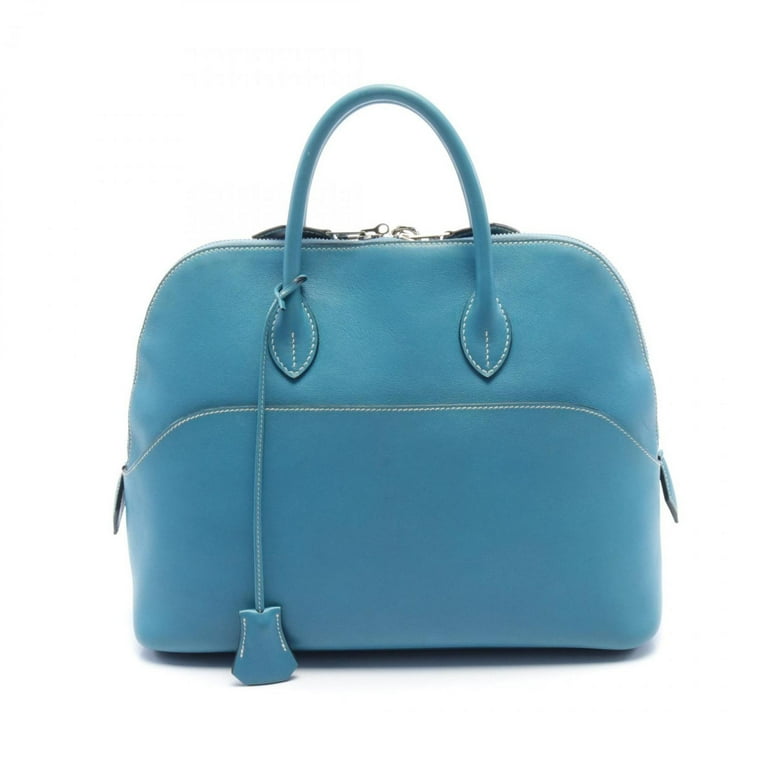 Pre Owned Hermes HERMES Bolide 1923 Blue Jean Handbag Bag Swift Leather Women s Fair Walmart