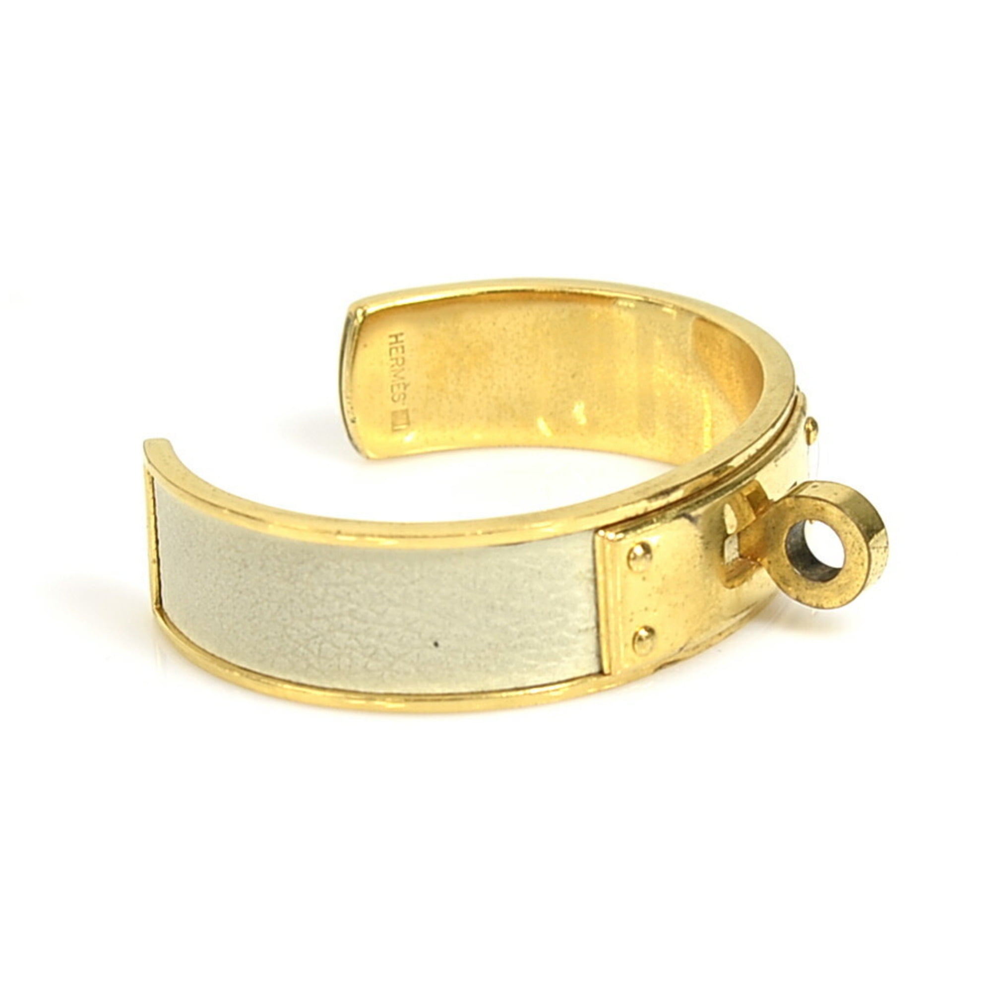 Pre-Owned Hermes HERMES Bracelet Kelly Bangle Metal/Leather
