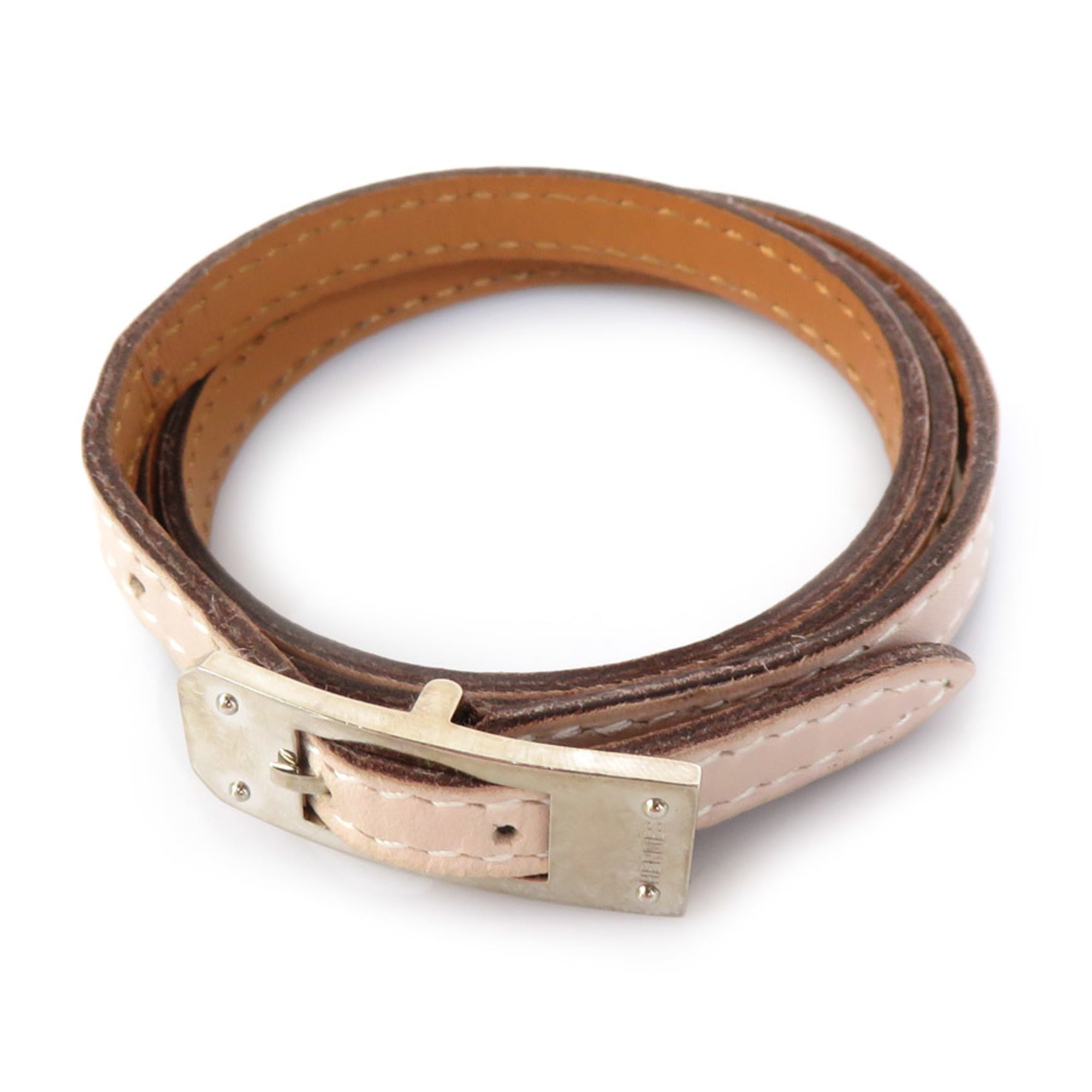 Pre-Owned Hermes HERMES Bracelet LeatherMetal Light Kuwait