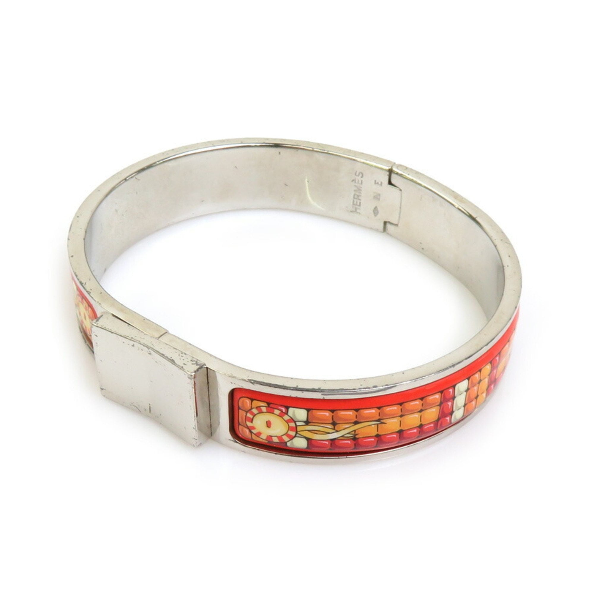 Pre-Owned Hermes HERMES bangle bracelet click clack metal 